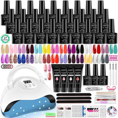 27 Color Ultimate Professional Gel & Matte Finish Kit – Complete UV/LED Salon System