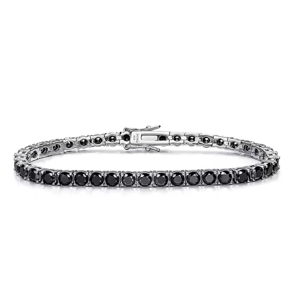 Black Moissanite Tennis Bracelet