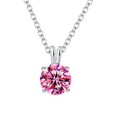 1–3ct Colorful Moissanite Pendant Necklace - SnaggIt