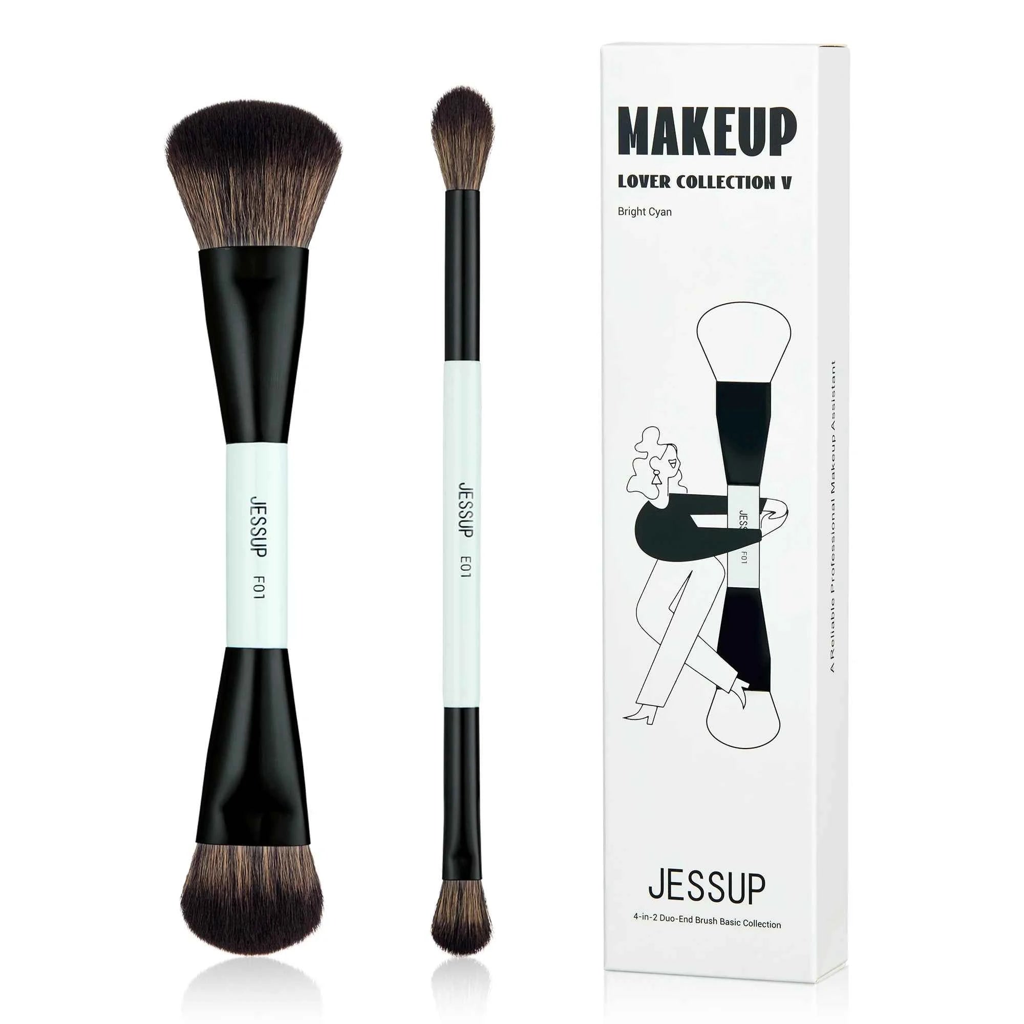 10 Pcs Double Sided Makeup Brush Set