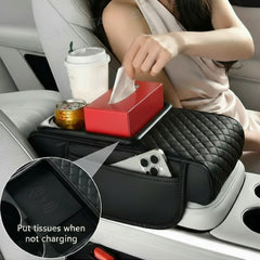Car Armrest Cushion with Wireless Charging by Snagg An Armrest