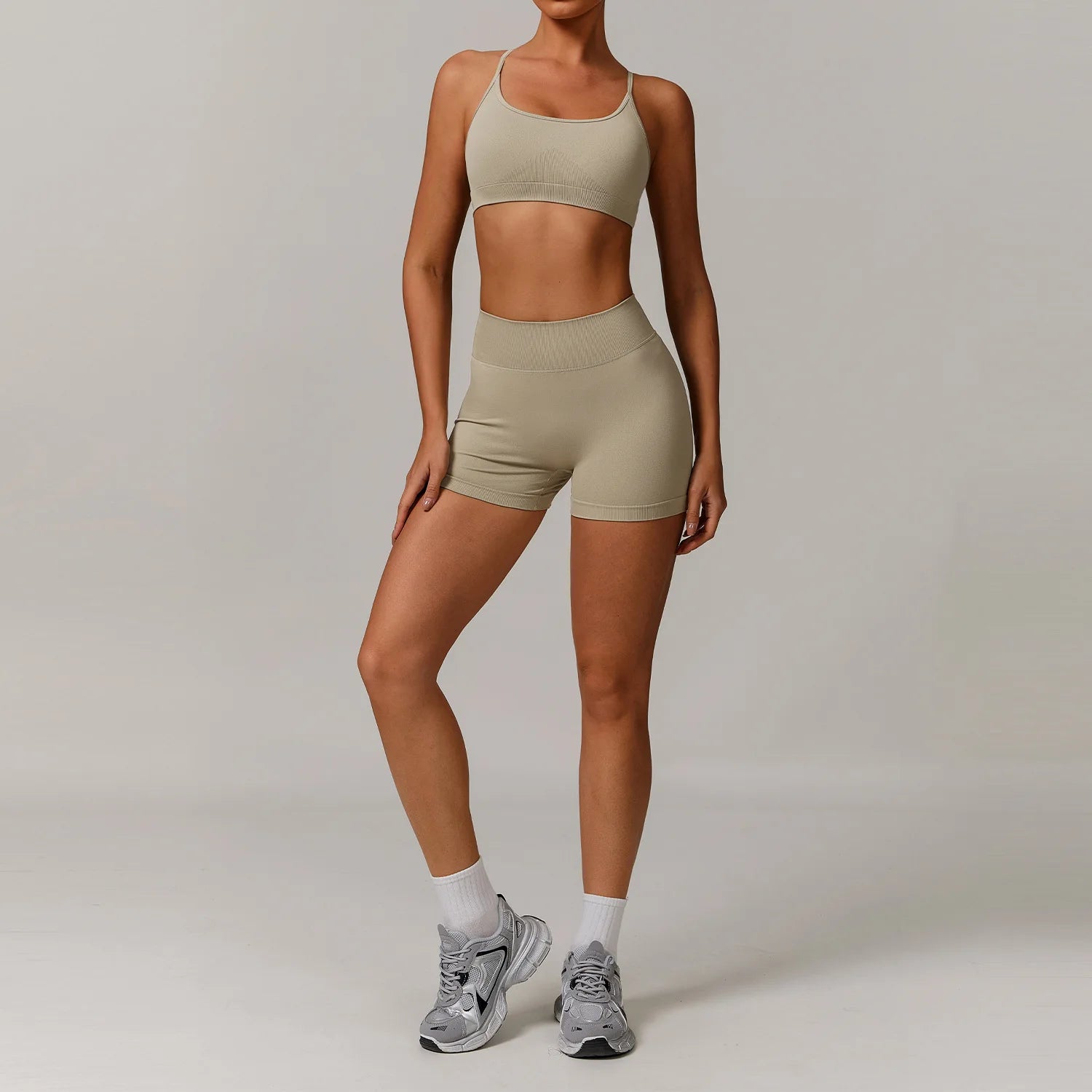 Women's 2/3-Piece Seamless Yoga Tracksuit | Gym Sports Bra & Leggings Fitness Set Sportswear