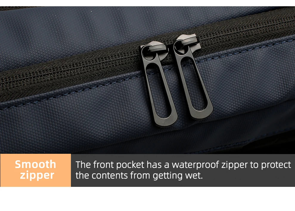 Slim Waterproof Business Backpack 15.6" with USB Charging Port