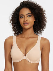 Plus Size Front Closure Posture Bra | Underwire Back Support Full Coverage