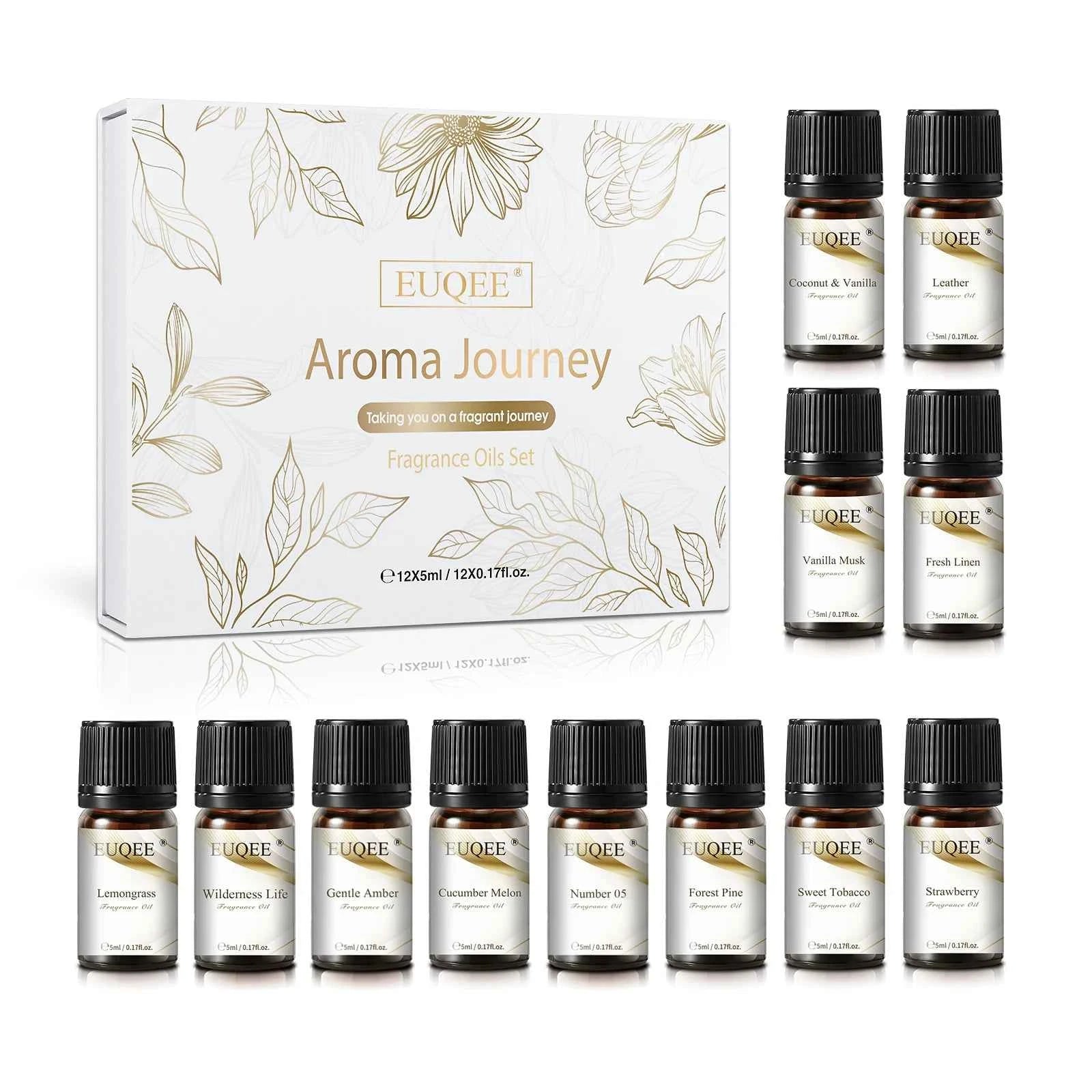 12 Piece Signature Fragrance Collection – Premium 5ml Aroma Diffusion Set for Home, Car & Crafting
