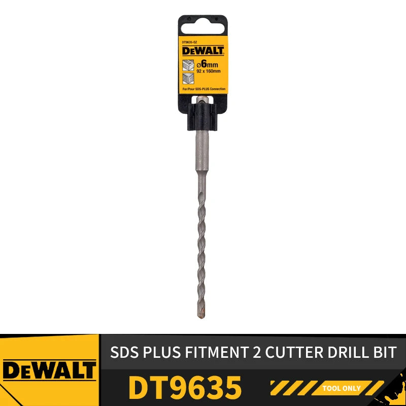 DeWalt SDS Plus Masonry Drill Bit 6mm / 8mm / 10mm / 12mm – 2 Cutter Rotary Hammer - 6MM