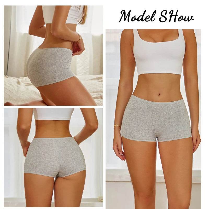 8 Pieces Women’s Seamless Cotton Boyshorts - SnaggIt