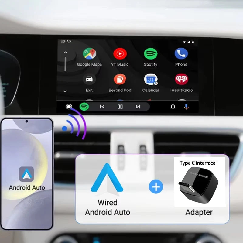 2025 Wireless CarPlay & Android Auto AI Box by Snagg A Car Adapter