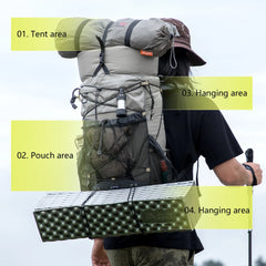 25+10L Ultralight Camping & Hiking Backpack