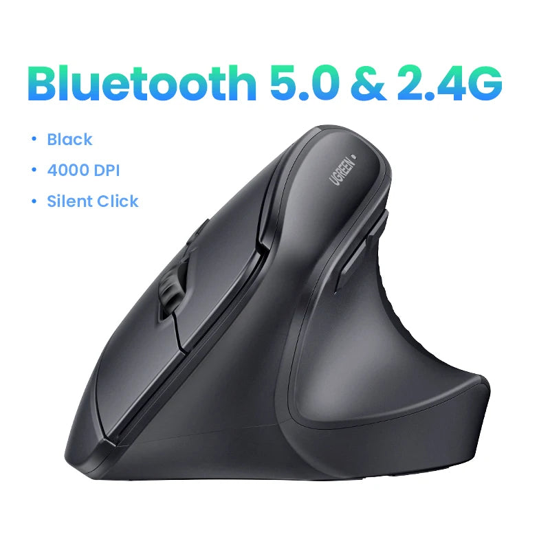Vertical Wireless Mouse – 2.4G Ergonomic Design with 4000 DPI for PC, Laptop & Tablet by Snagg A Gaming Mouse