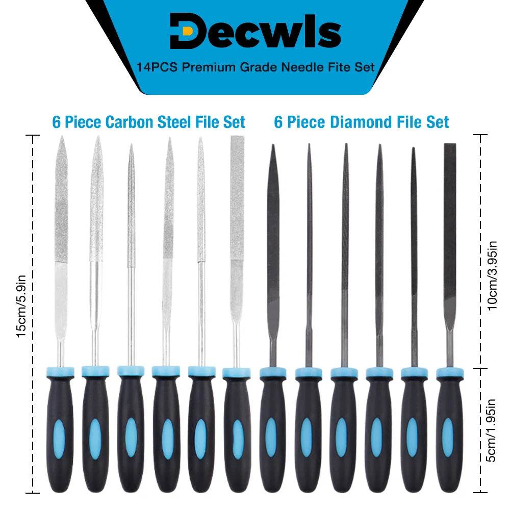 13-Piece Multi-Purpose Diamond & Steel Needle File Set - SnaggIt