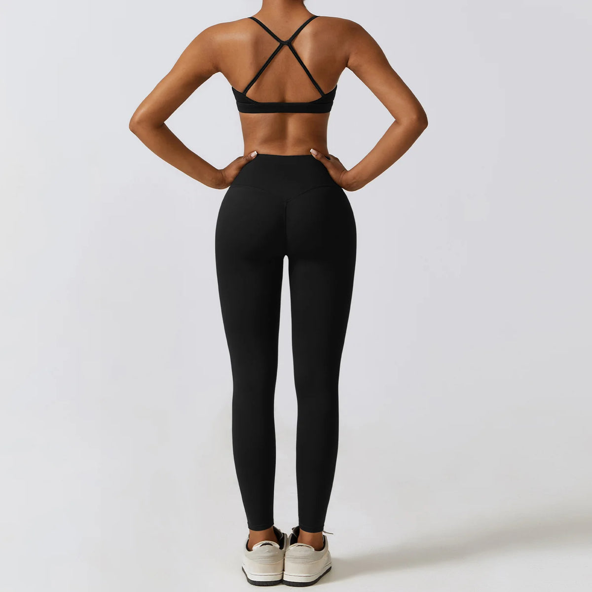 Women's 2/3-Piece Yoga Suit | Fitness Bra Crop Top Long Sleeve Gym Legging Athletic Sportswear