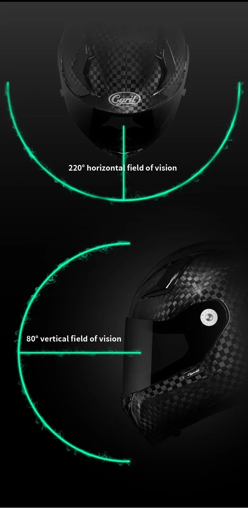 Carbon Fiber Pattern Full Face Motorcycle Helmet by Snagg A Motorcycle Helmet