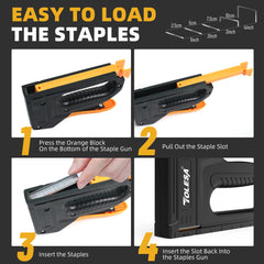 Light Duty Manual Staple Gun for Upholstery & Wood – Includes 1200 Staples for Crafts, DIY & Home Use