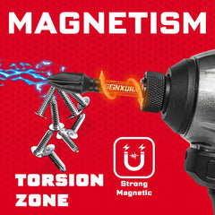 Mixed 2” Impact Screwdriver Bits Set – PH/HEX/PZ Magnetic S2 Steel with Soft Hanging Strips