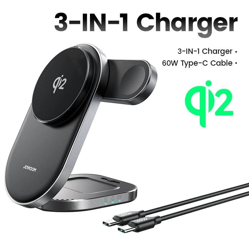 Qi2 3 in 1 Wireless Charging Station For Apple by Snagg A Charging Station