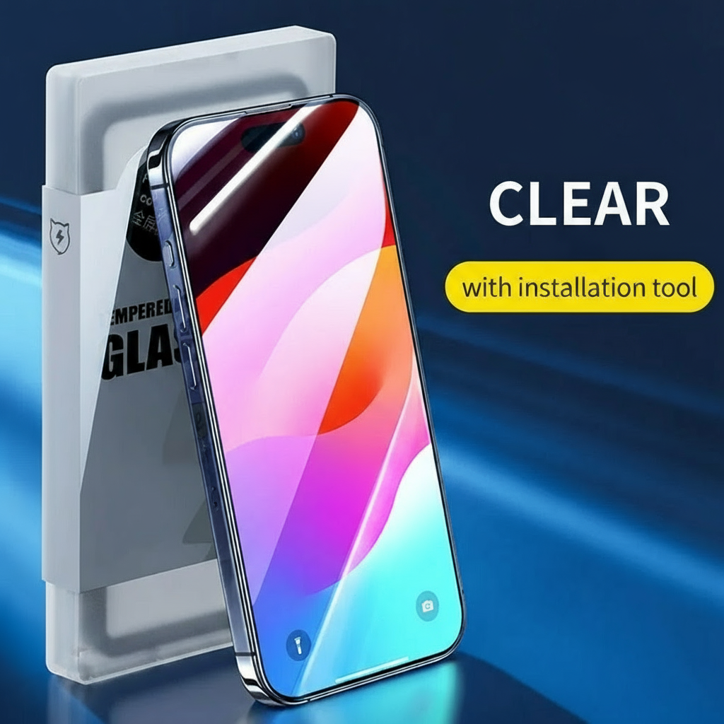 Full Cover Tempered Glass Screen Protector for iPhone 17 / 16 / 15 Series by Snagg A Screen Protector