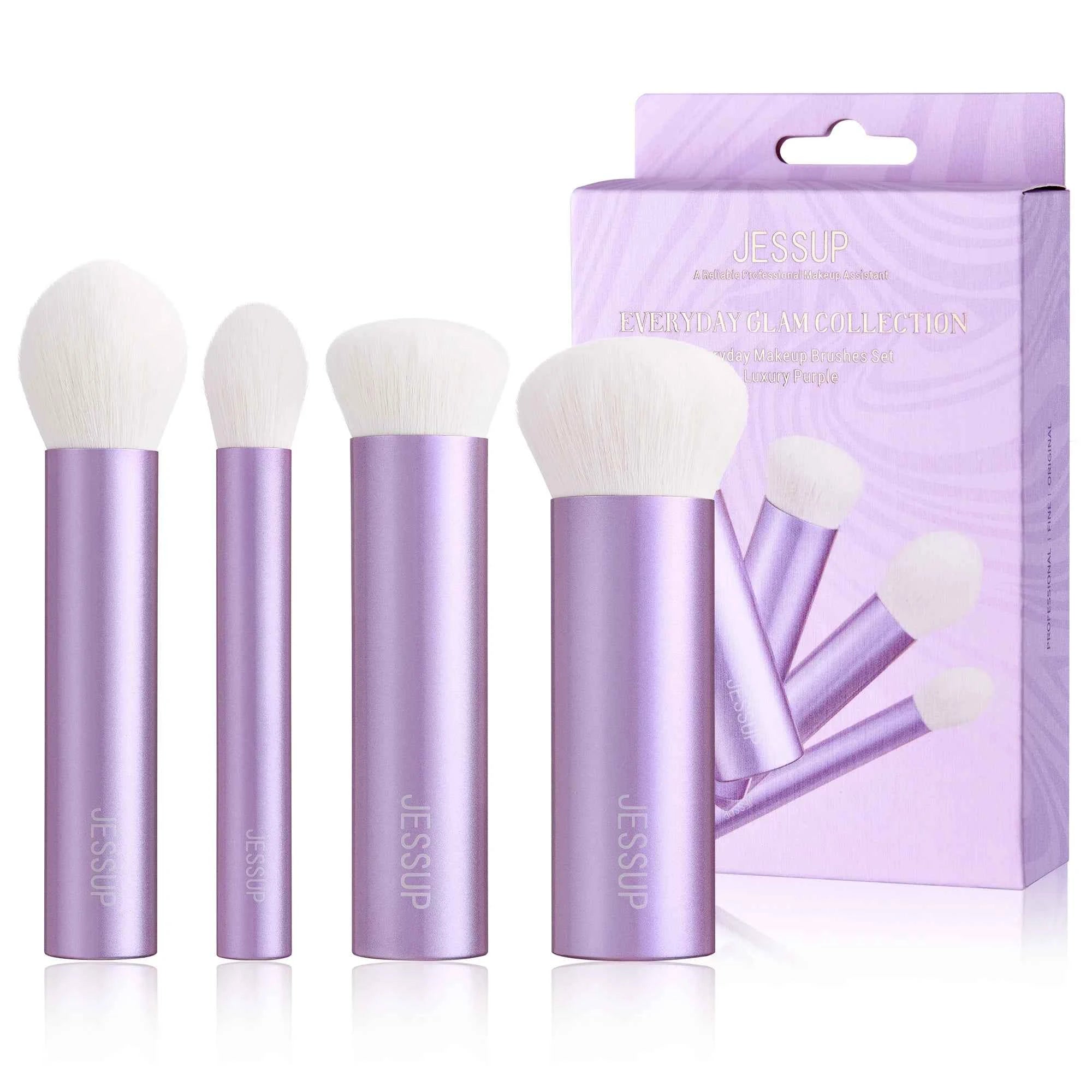 15 Piece Luxury Amethyst Professional Brush Collection – Vegan Precision Set