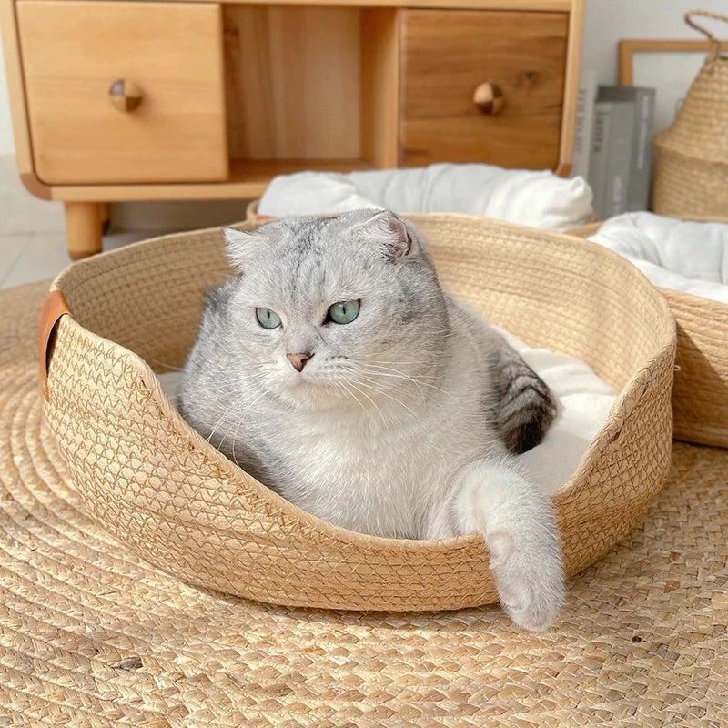 Handmade Bamboo Pet Bed by Snagg A Pet Bed
