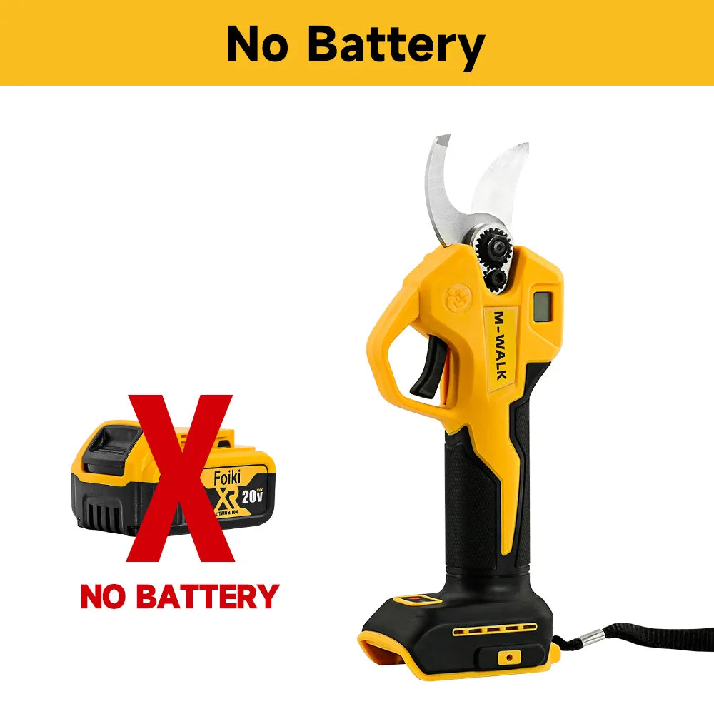 20V Brushless Cordless Electric Pruning Shears – 25mm Power Cutter for Garden & Tree Trimming - Dewalt 20 V Batteries