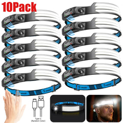 LED Sensor Headlamp Built-in Battery 270°Bright Beam by Snagg A Headlamp