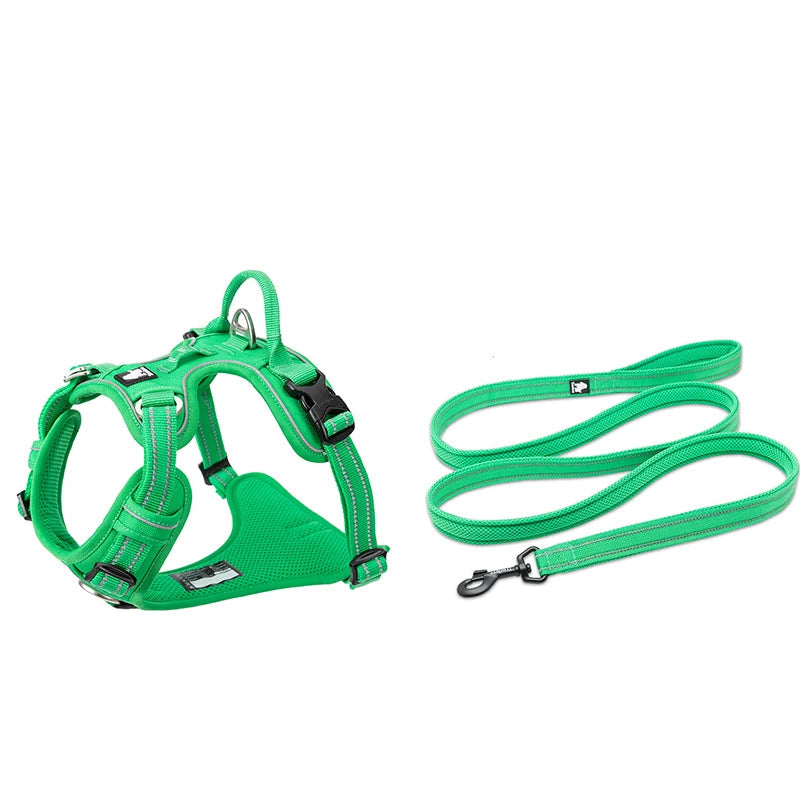 No-Pull Reflective Dog Harness & Leash Set by Snagg A Harness