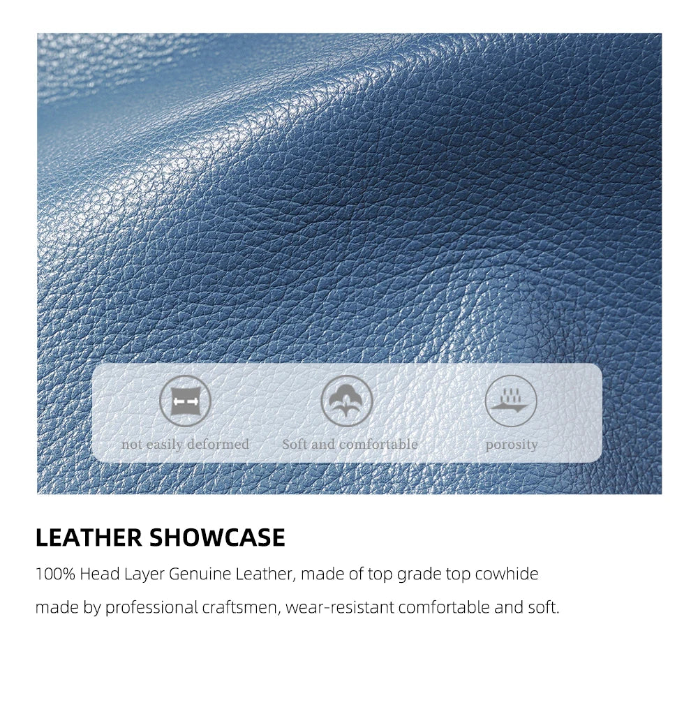 Cowhide Leather Multi-Pocket Crossbody Handbag – Fashion Shoulder & Commuter Shopper Bag for Women