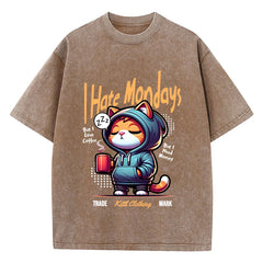 I Hate Mondays Print Womans Streetwear T-Shirt