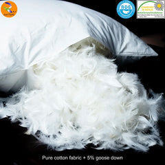 Goose Down & Feather Cushion Core – 100% Cotton Cover by Snagg A Pillow