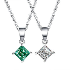 1–2CT Moissanite Pendant Necklace