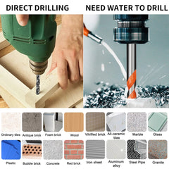 3-12mm Multifunctional Triangle Glass Drill Bit Set