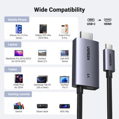 USB C to HDMI 2-in-1 Cable Thunderbolt Compatible (2m Length) by Snagg An HDMI Cable
