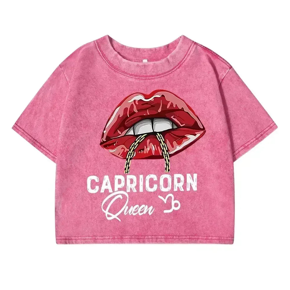 "Capricorn Queen" Graphic Tee Street Style Shirt