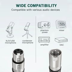 Male to Female Audio Cord for Dynamic or Condenser Mics, Mixers & Sound Cards by Snagg A Microphone Cable