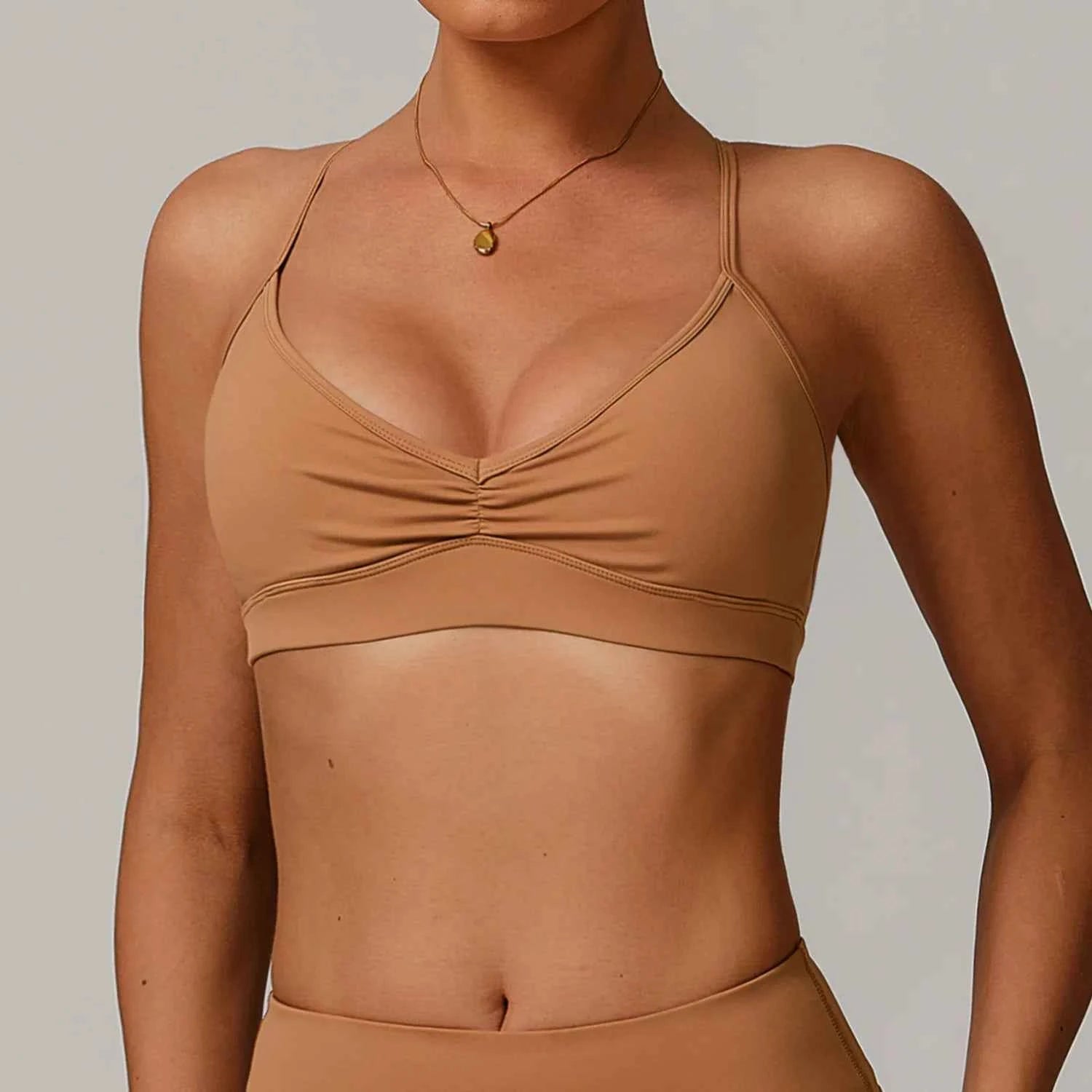 Women's Shockproof Sports Bra | Anti-Sweat Breathable Push-Up Yoga Crop Top Gym Workout Fitness
