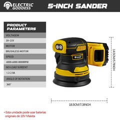 Electric Goddess Cordless Brushless Orbital Sander