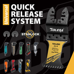 3/50Pcs Arc Edge Oscillating Saw Blades Set Japanese Tooth Oscillating for Wood Plastic Clean Cutting