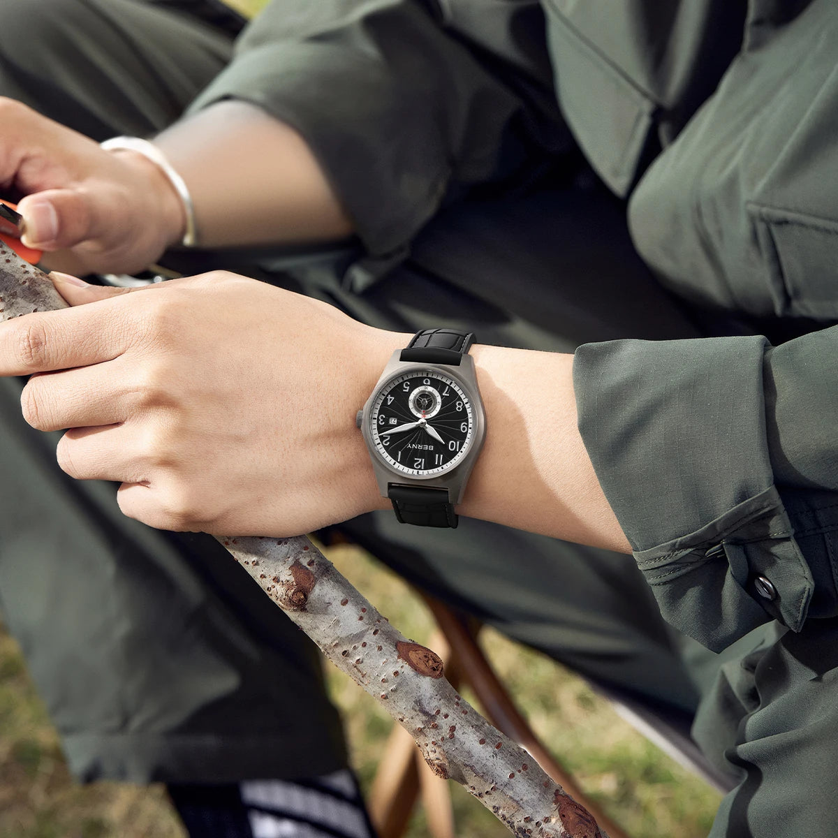 BERNY Titanium Automatic Watch – Full Titanium Strap | Seagull ST1731 | 10ATM Waterproof