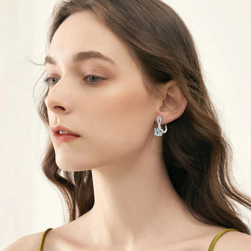 4CT Pink Moissanite Earrings