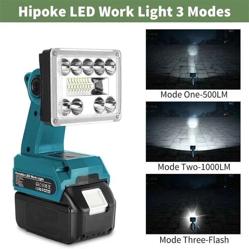 Spot and flood LED work light for Makita 18V batteries – image 5
