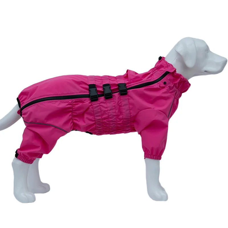 Waterproof 4-Leg Dog Raincoat Jumpsuit by Snagg A Raincoat