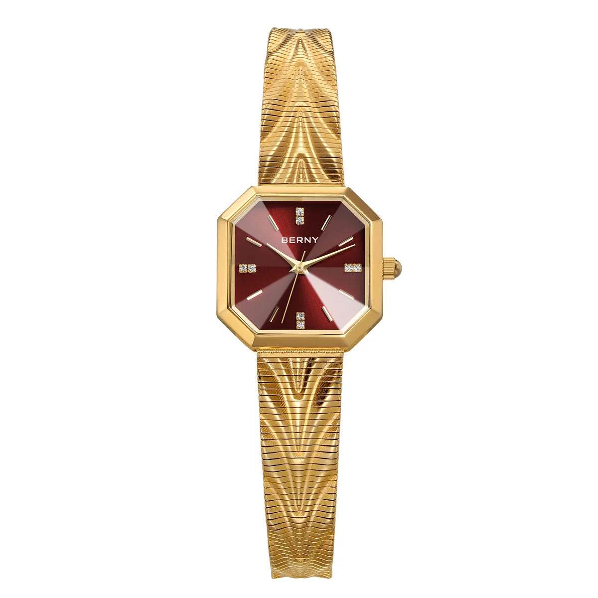 BERNY Women’s Octagonal Gold Quartz Watch - SnaggIt