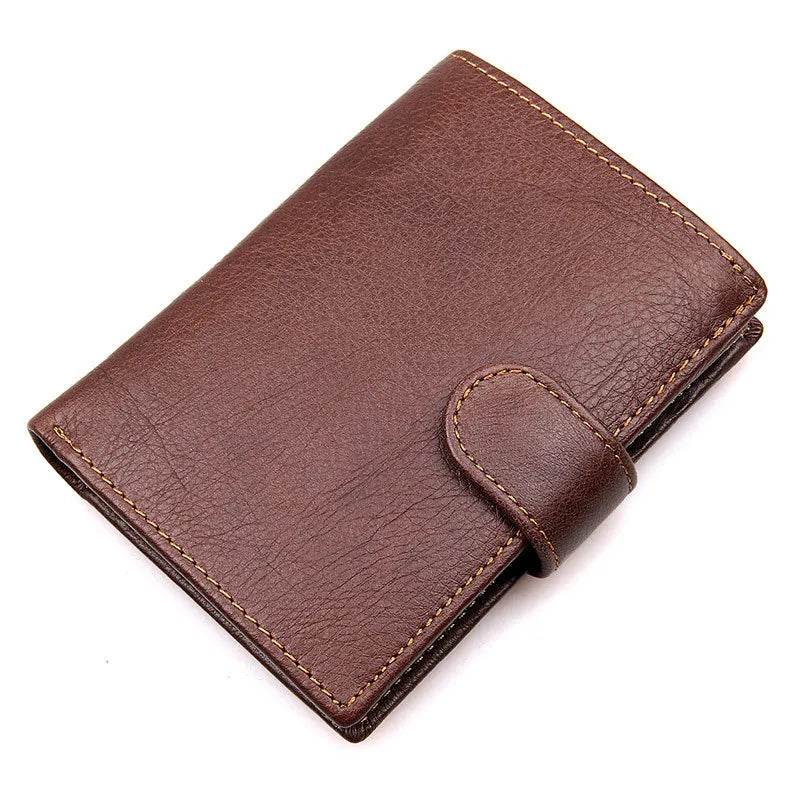 2025 RFID Vintage Leather Short Wallet - SnaggIt