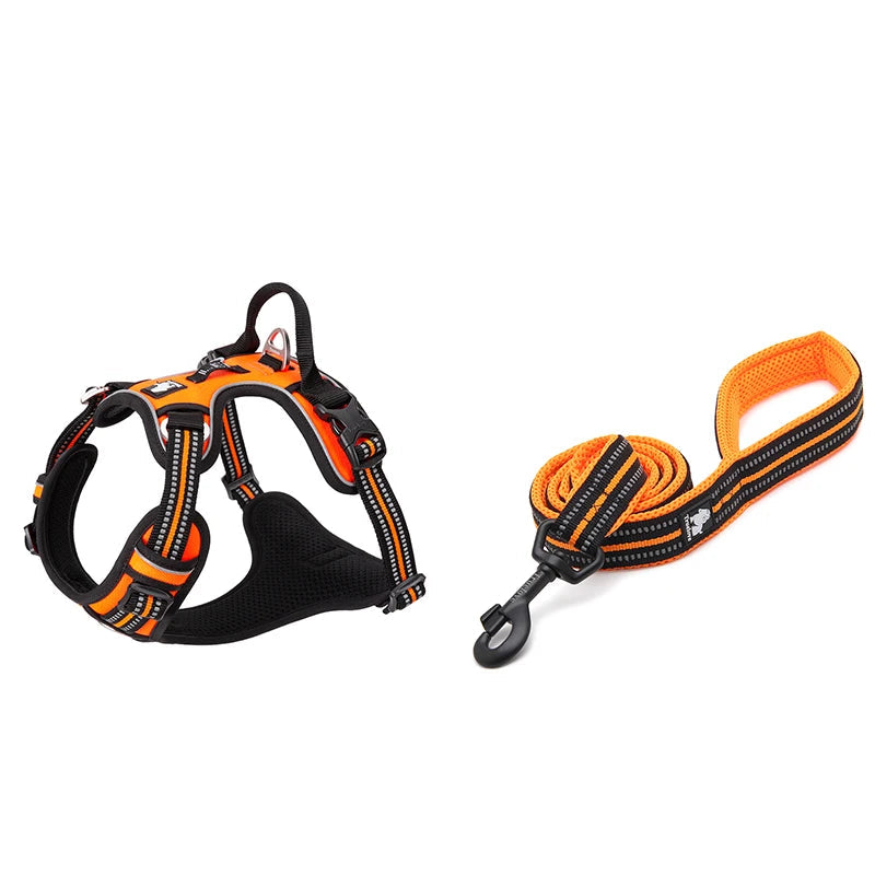No-Pull Reflective Dog Harness & Leash Set by Snagg A Harness