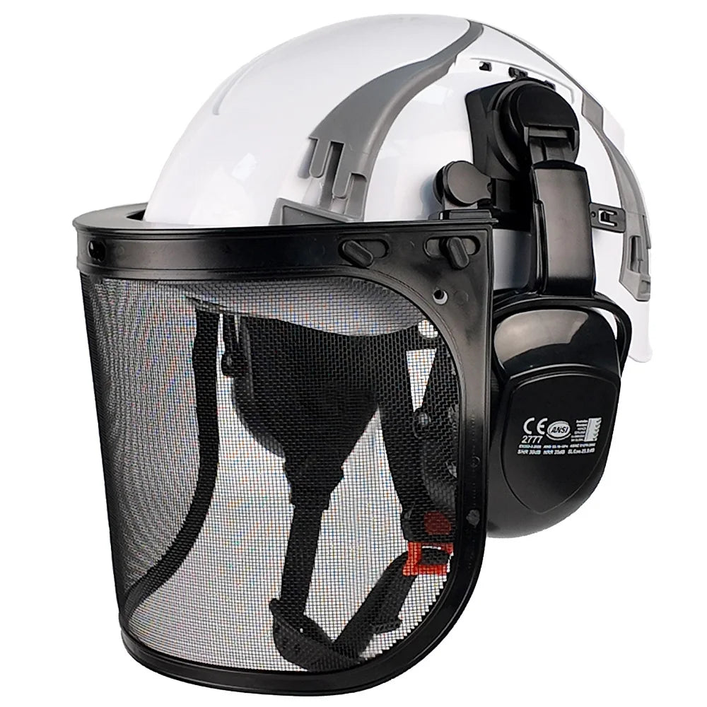 Forestry safety helmet kit with mesh face shield and earmuffs – image 17