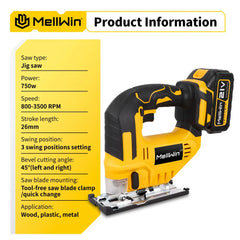 Cordless Jigsaw 3500RPM