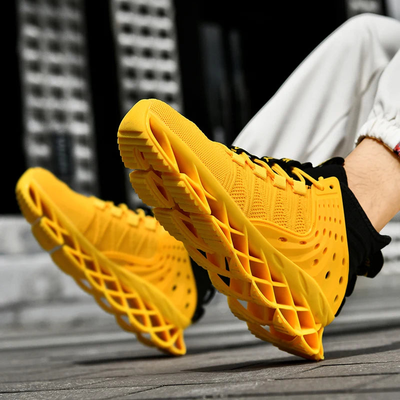 Men’s Casual Sneakers – Breathable Flyknit Trainers by Snagg A Shoes