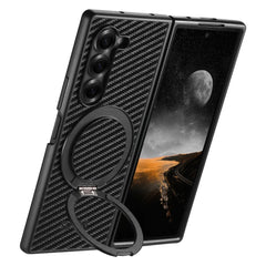 Magnetic Folding Carbon Fiber Pattern Samsung Galaxy Z Fold 7 6 5 Cases by Snagg A Phone Case