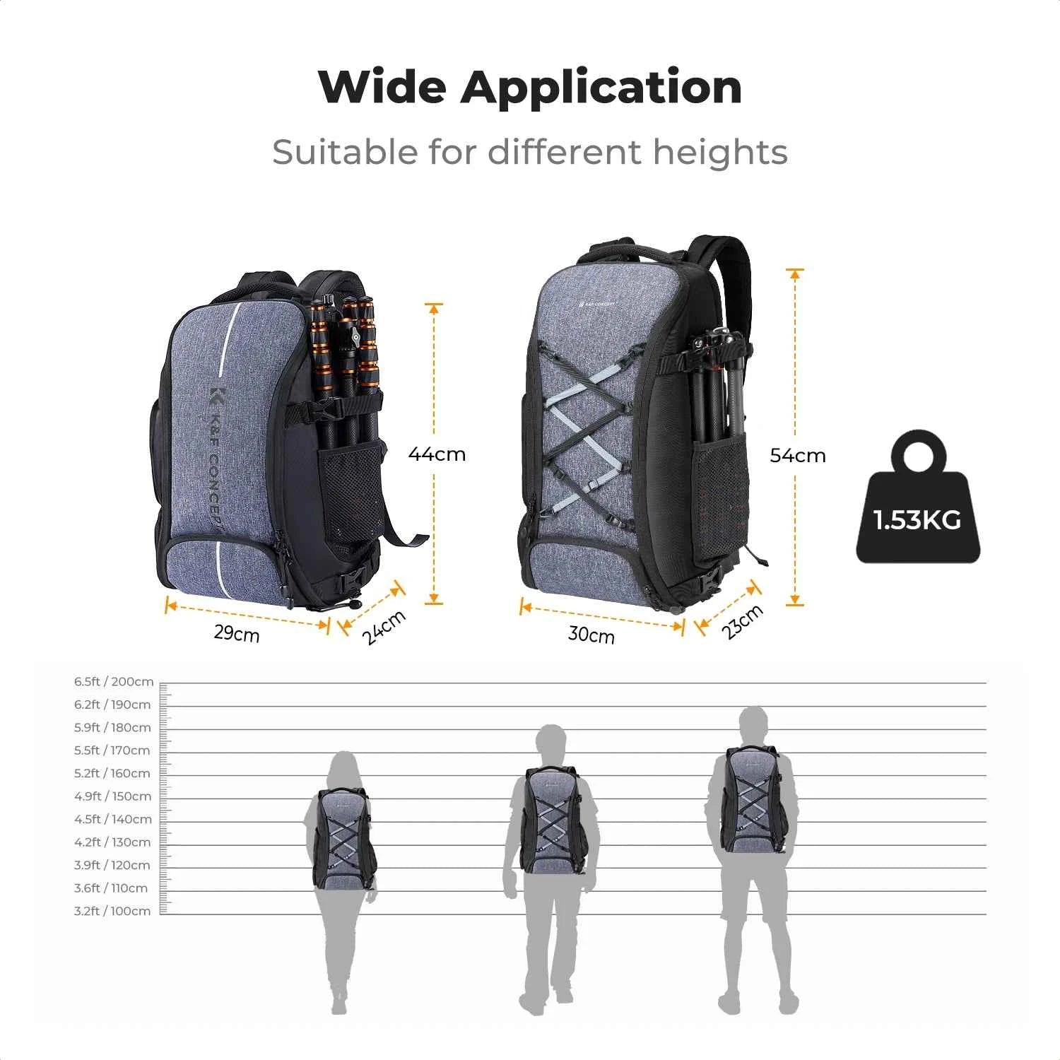 32L/25L Large Camera Backpack with Tripod Strap & Rain Cover – 15" Laptop