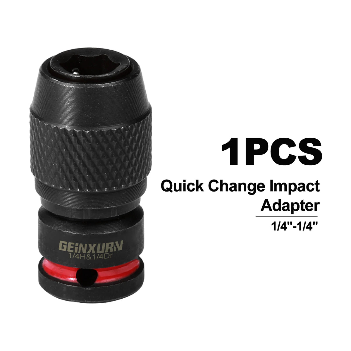 1/4" Square Drive to 1/4" Quick Release Hex Impact Bit Holder